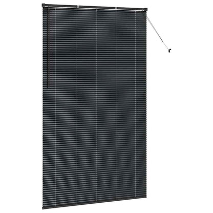 vidaXL Venetian Blinds Height Adjustable Black 220 x 135 cm Aluminium
