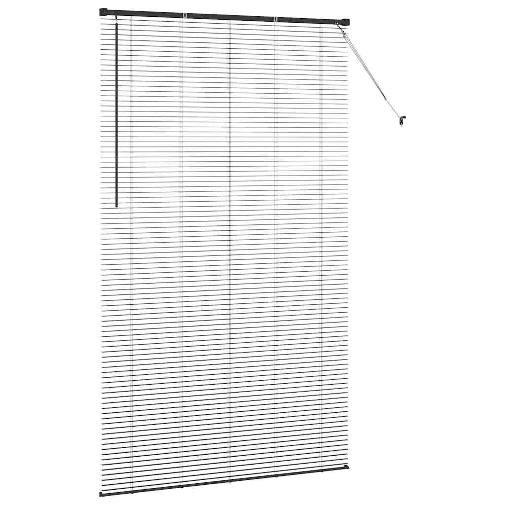vidaXL Venetian Blinds Height Adjustable Black 220 x 135 cm Aluminium