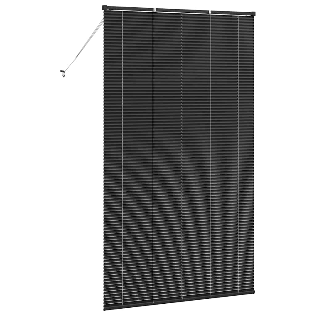vidaXL Venetian Blinds Height Adjustable Black 220 x 135 cm Aluminium