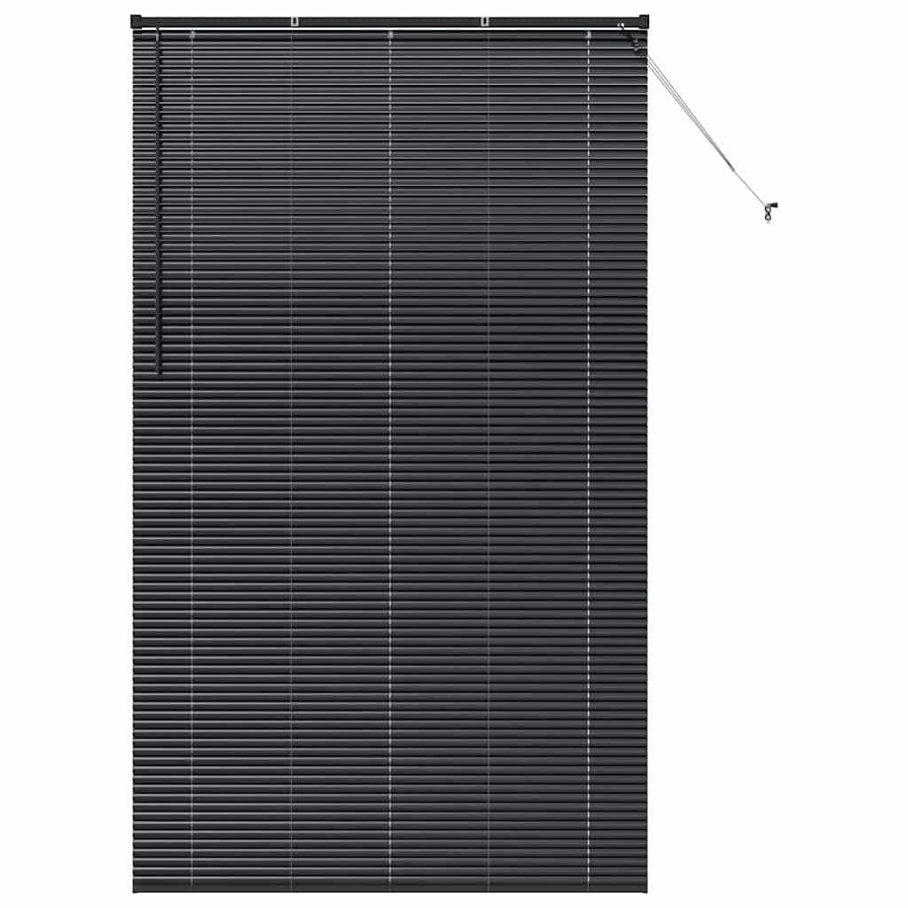 vidaXL Venetian Blinds Height Adjustable Black 220 x 135 cm Aluminium