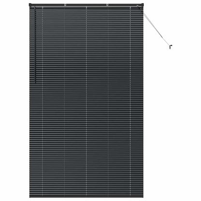 vidaXL Venetian Blinds Height Adjustable Black 220 x 135 cm Aluminium