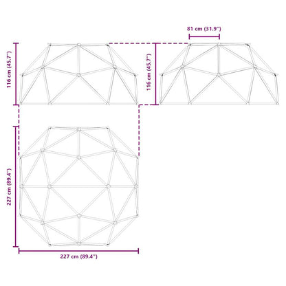 vidaXL Climbing Dome Blue Steel
