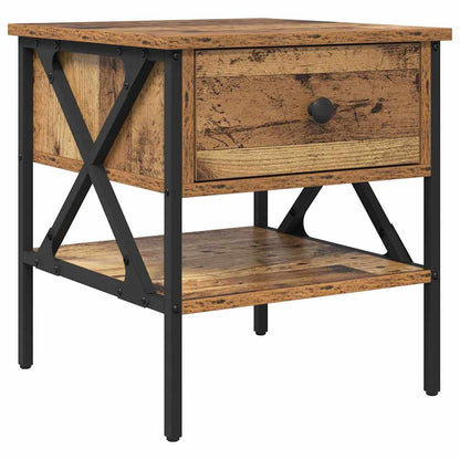 vidaXL Bedside Cabinet 2 pcs Old wood 40 x 42 x 45 cm