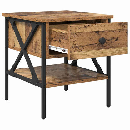 vidaXL Bedside Cabinet 2 pcs Old wood 40 x 42 x 45 cm
