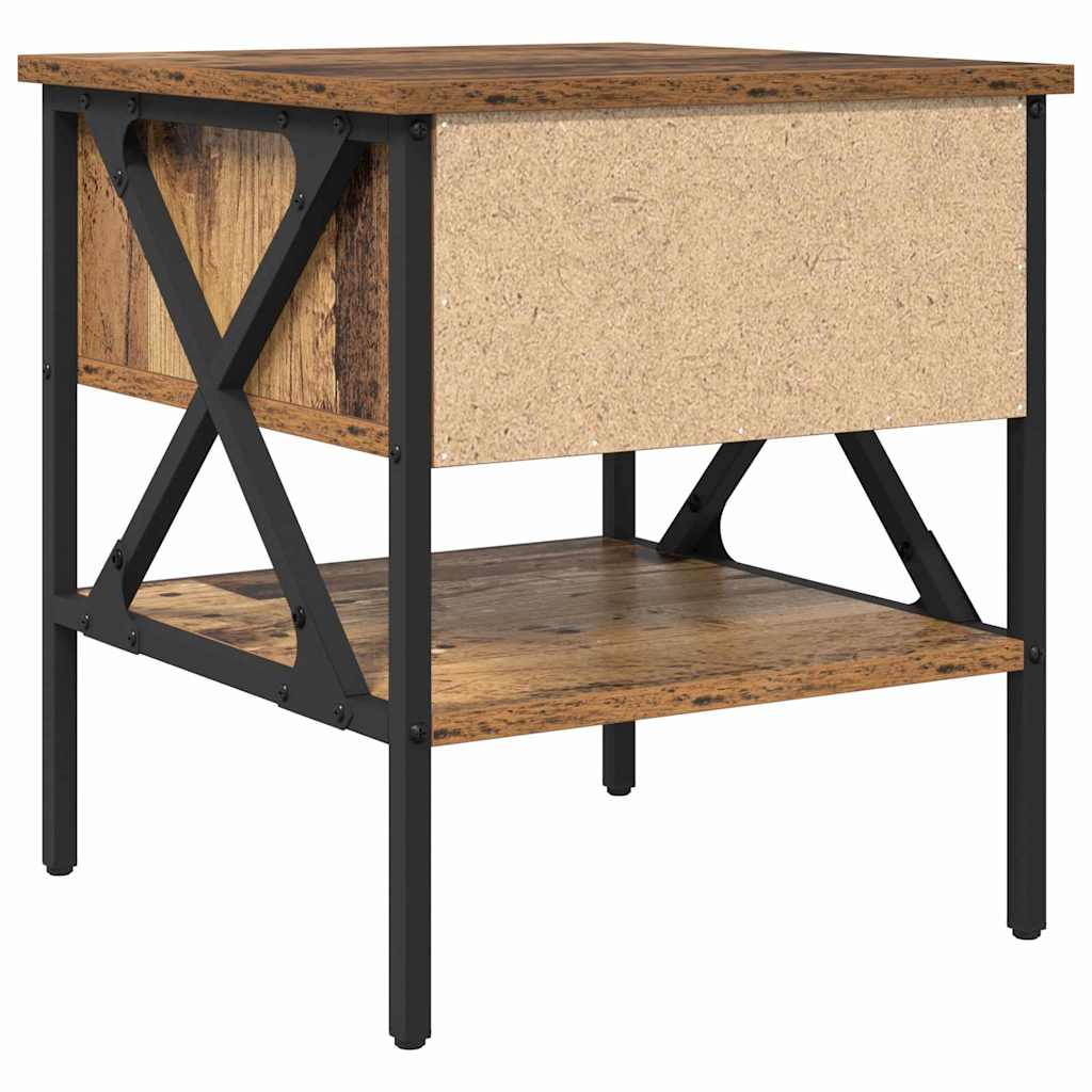 vidaXL Bedside Cabinet 2 pcs Old wood 40 x 42 x 45 cm