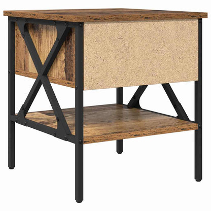 vidaXL Bedside Cabinet 2 pcs Old wood 40 x 42 x 45 cm
