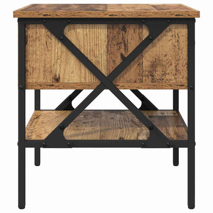 vidaXL Bedside Cabinet 2 pcs Old wood 40 x 42 x 45 cm