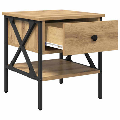 vidaXL Bedside Cabinet with Drawer 2 pcs Artisan oak 40 x 42 x 45 cm
