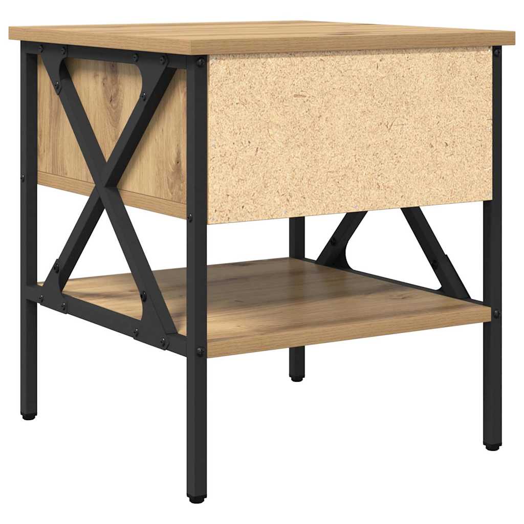 vidaXL Bedside Cabinet with Drawer 2 pcs Artisan oak 40 x 42 x 45 cm