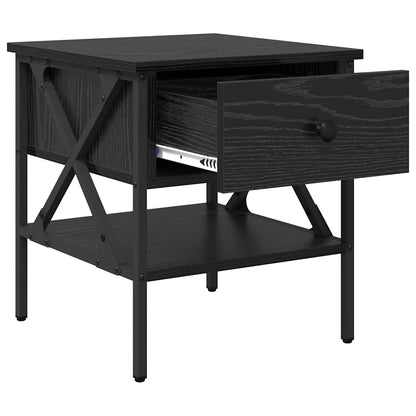 vidaXL Bedside Cabinet 2 pcs Black oak 40 x 42 x 45 cm