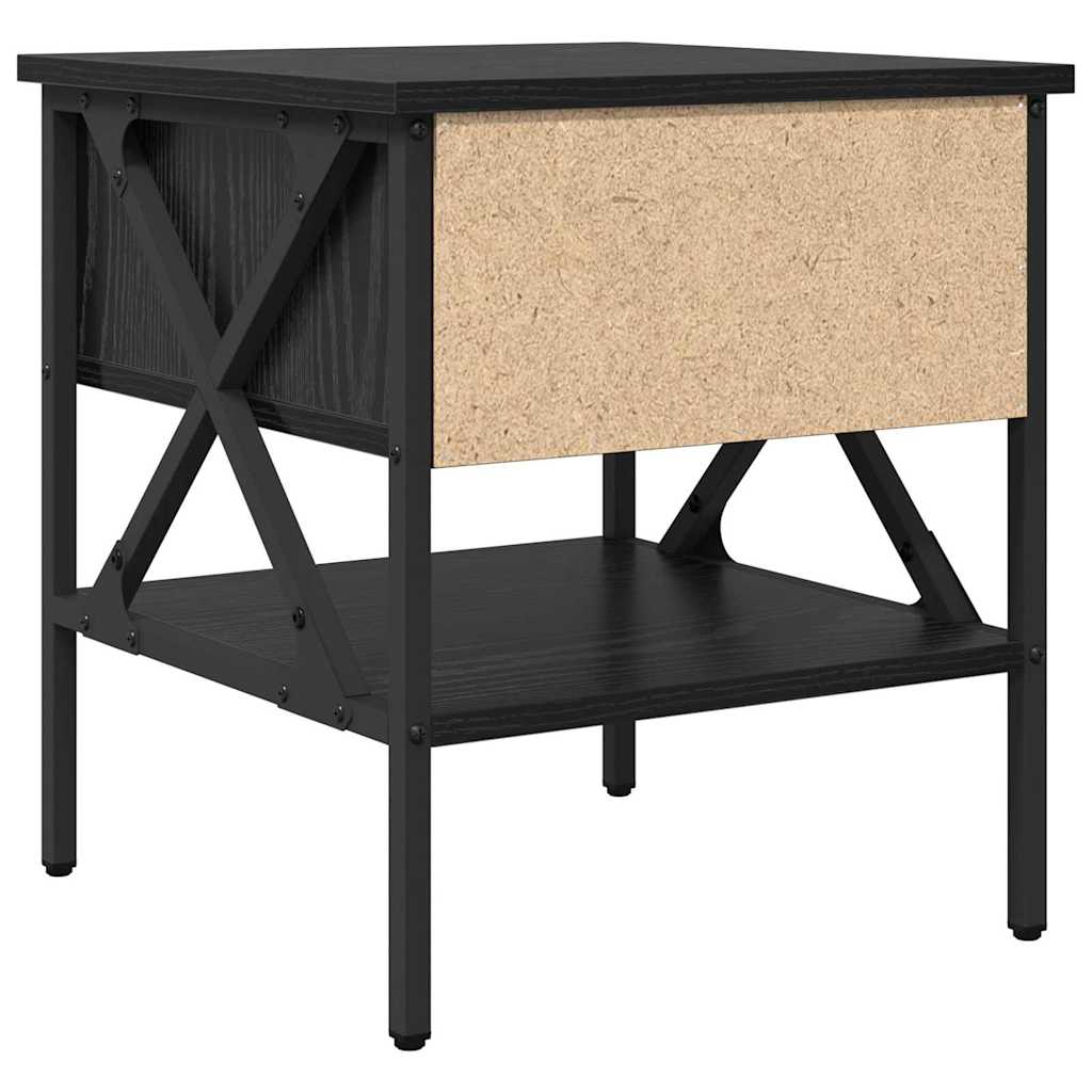 vidaXL Bedside Cabinet 2 pcs Black oak 40 x 42 x 45 cm