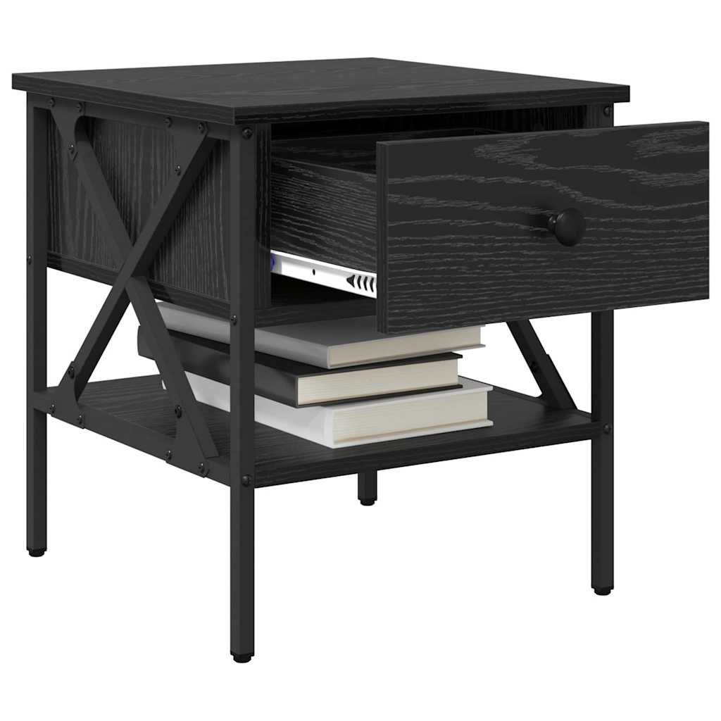 vidaXL Bedside Cabinet 2 pcs Black oak 40 x 42 x 45 cm