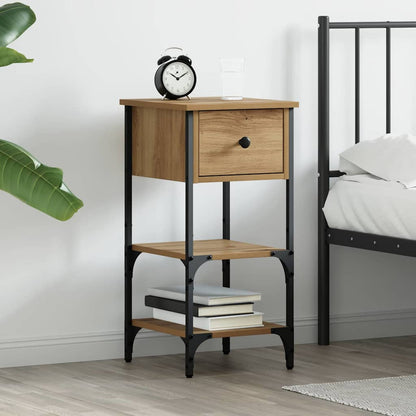 vidaXL Bedside Cabinet Brown 33.5 x 36 x 70 cm Engineered Wood