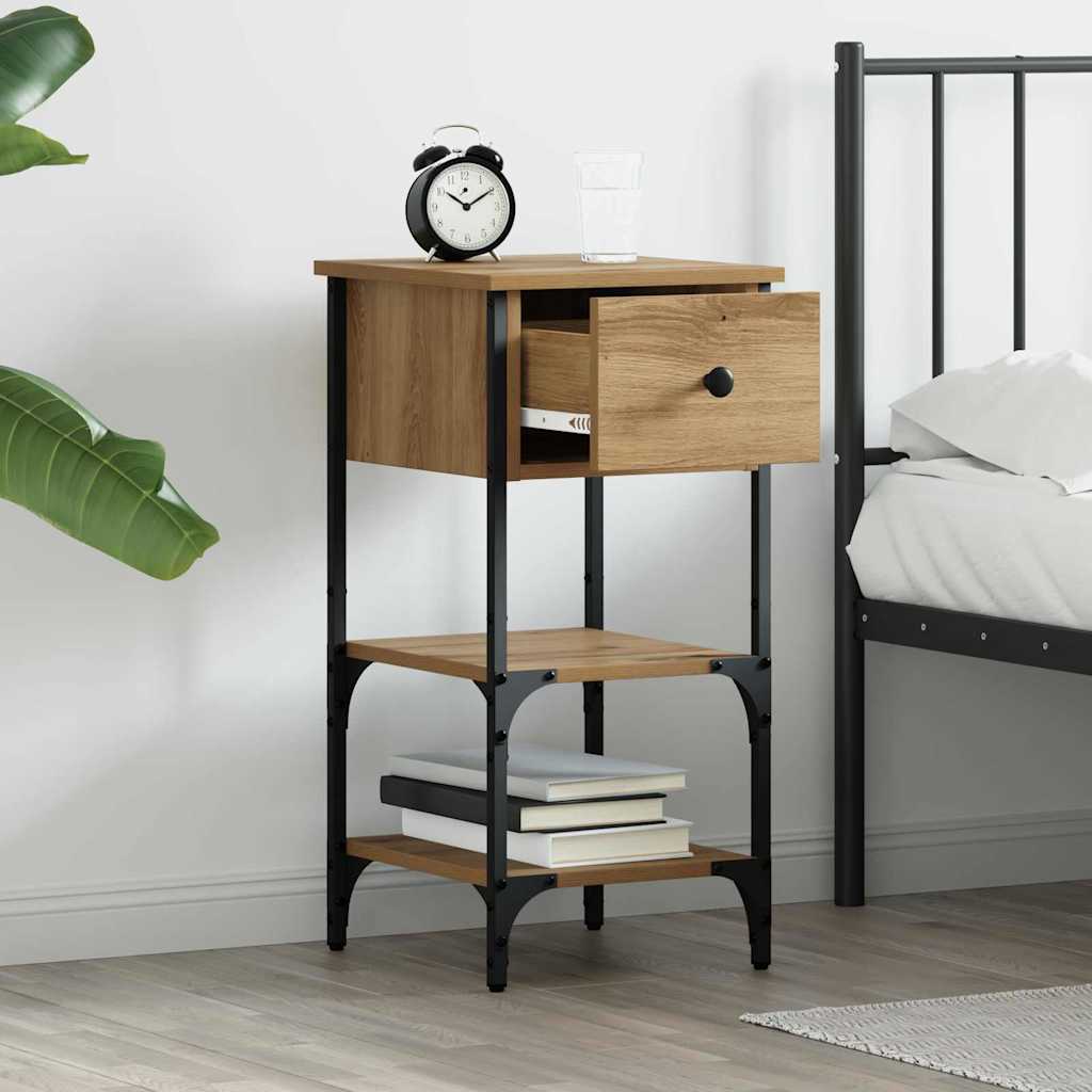 vidaXL Bedside Cabinet Brown 33.5 x 36 x 70 cm Engineered Wood