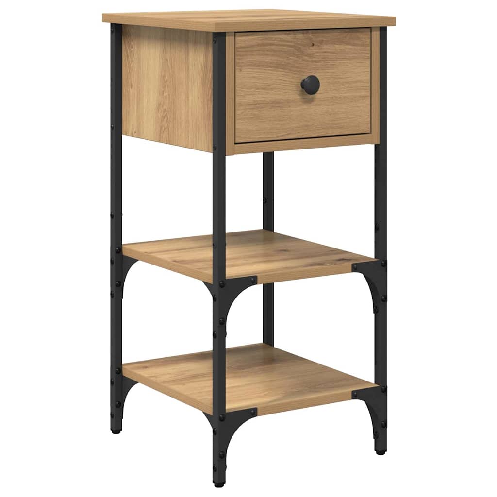 vidaXL Bedside Cabinet Brown 33.5 x 36 x 70 cm Engineered Wood