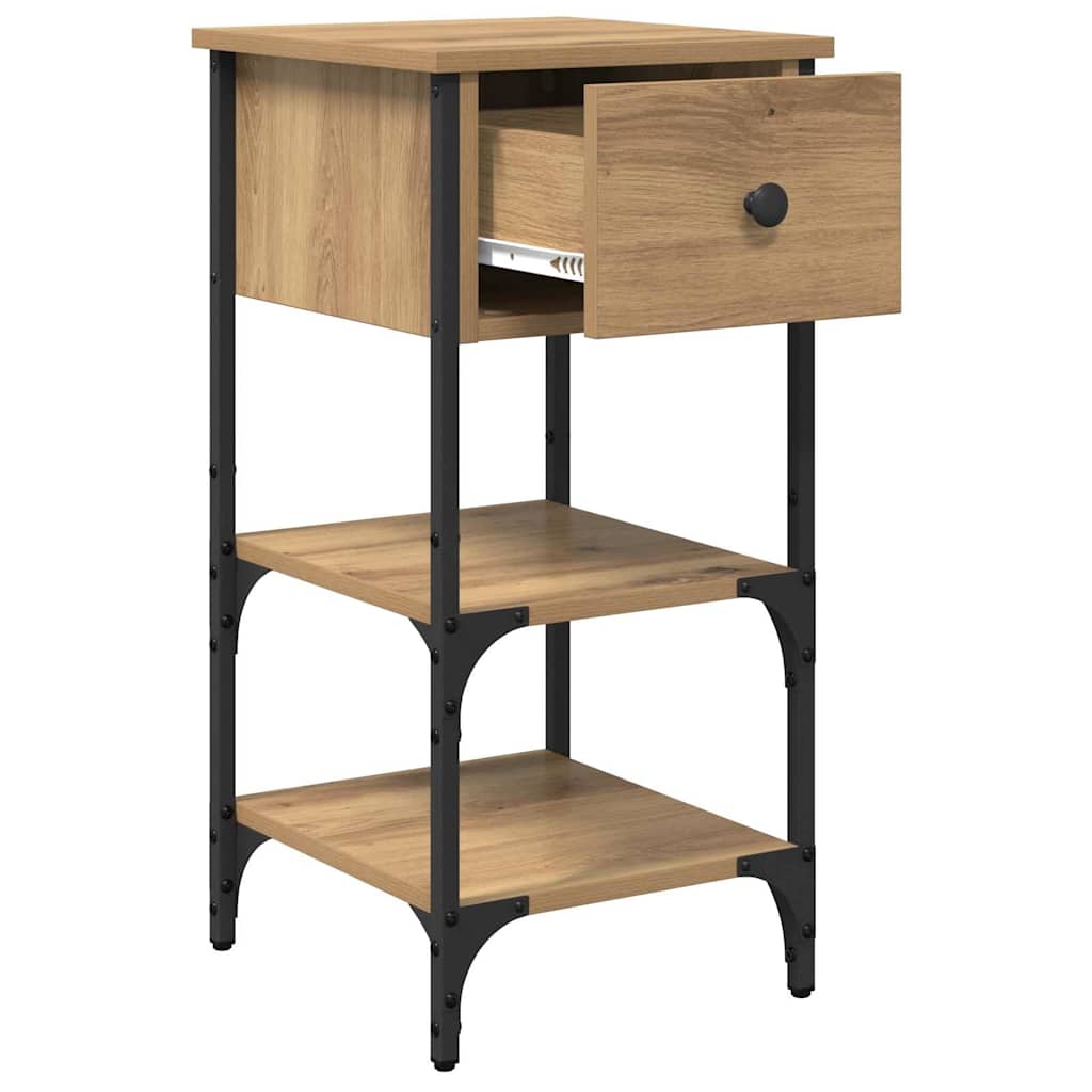 vidaXL Bedside Cabinet Brown 33.5 x 36 x 70 cm Engineered Wood