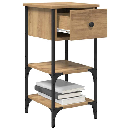 vidaXL Bedside Cabinet Brown 33.5 x 36 x 70 cm Engineered Wood