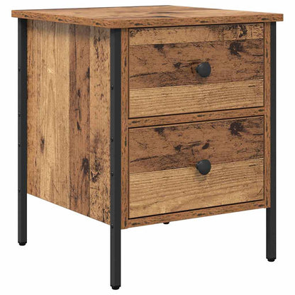 vidaXL Bedside Cabinet with Drawer Old wood 40 x 42 x 50 cm