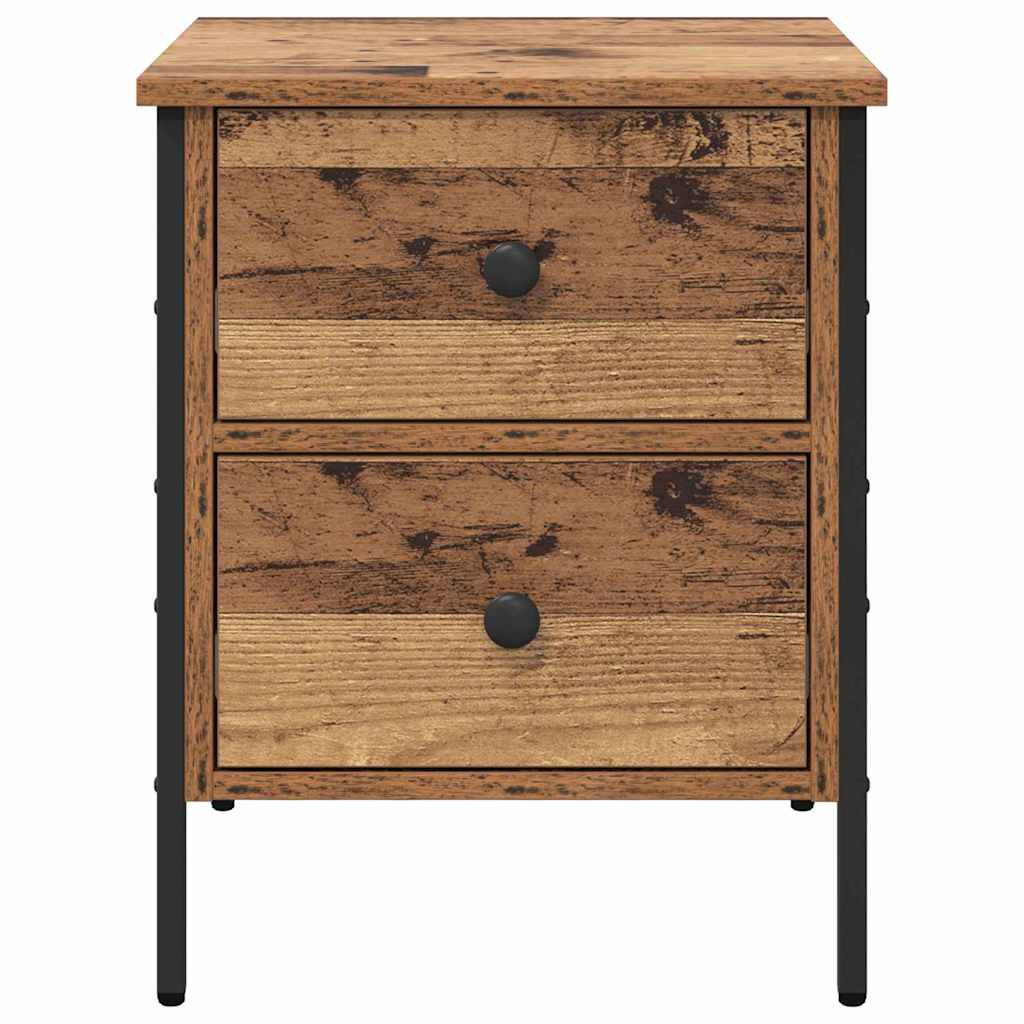 vidaXL Bedside Cabinet with Drawer Old wood 40 x 42 x 50 cm
