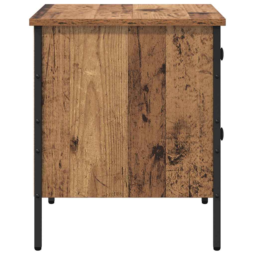 vidaXL Bedside Cabinet with Drawer Old wood 40 x 42 x 50 cm