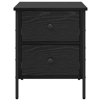 vidaXL Bedside Cabinet with Drawer Black oak 40 x 42 x 50 cm