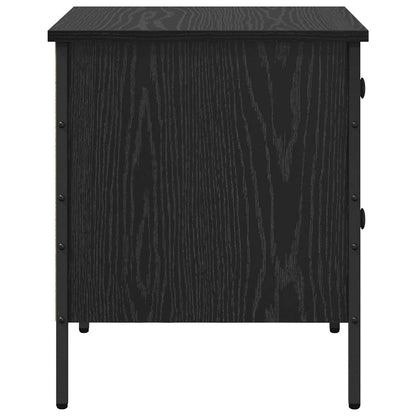 vidaXL Bedside Cabinet with Drawer Black oak 40 x 42 x 50 cm