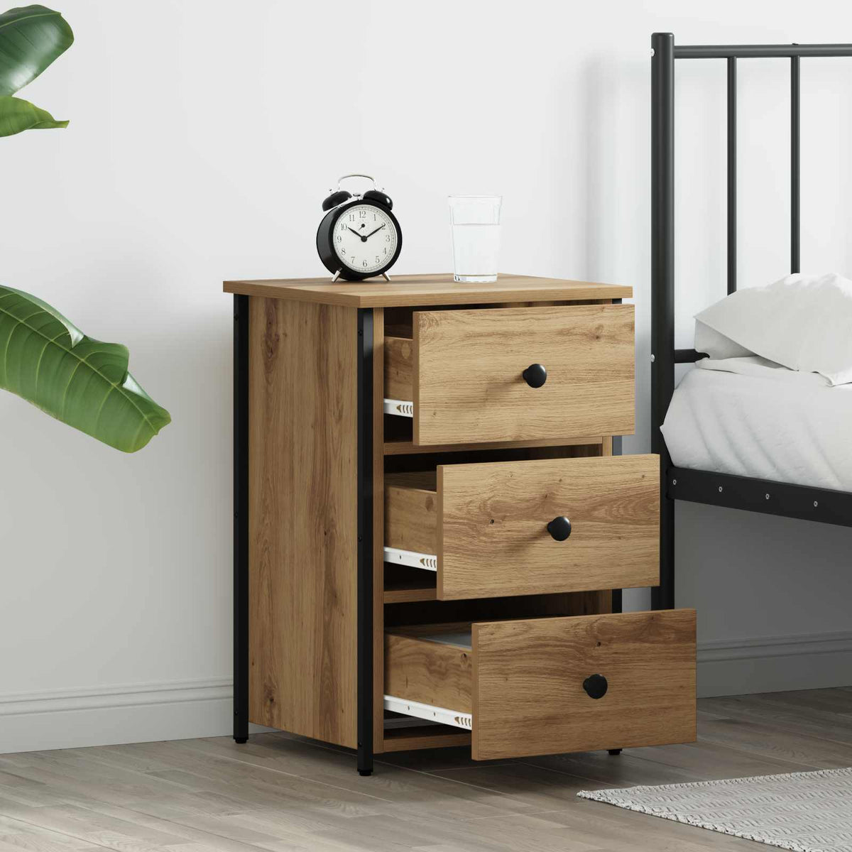 vidaXL Bedside Cabinet Brown 40 x 36 x 60 cm Solid Reclaim Wood