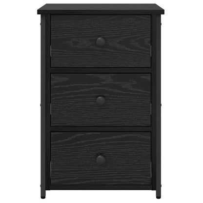 vidaXL Bedside Cabinet 2 pcs Black Oak 40 x 36 x 60 cm