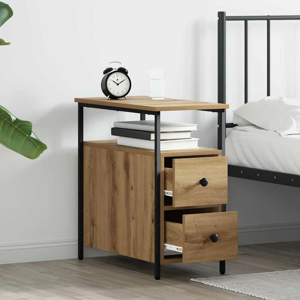 vidaXL Bedside Cabinet Artisan oak 30 x 60 x 60 cm Engineered wood
