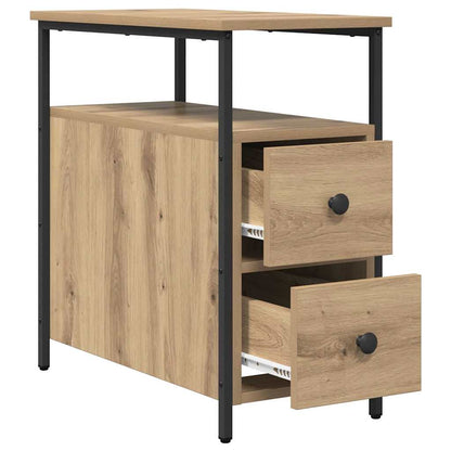 vidaXL Bedside Cabinet Artisan oak 30 x 60 x 60 cm Engineered wood