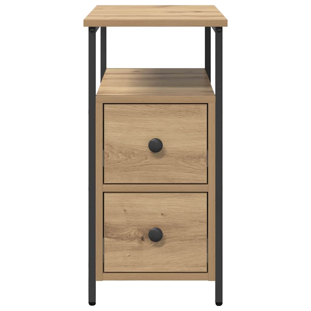 vidaXL Bedside Cabinet Artisan oak 30 x 60 x 60 cm Engineered wood