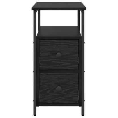 vidaXL Bedside Cabinet Black oak 30 x 60 x 60 cm Engineered wood