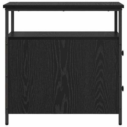vidaXL Bedside Cabinet Black oak 30 x 60 x 60 cm Engineered wood