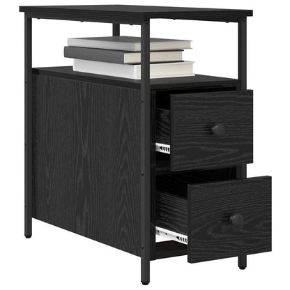 vidaXL Bedside Cabinet 2 pcs Black oak 30 x 60 x 60 cm Engineered wood