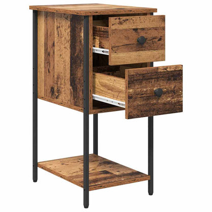 vidaXL Bedside Cabinet Old wood 32 x 42 x 70 cm Engineered wood