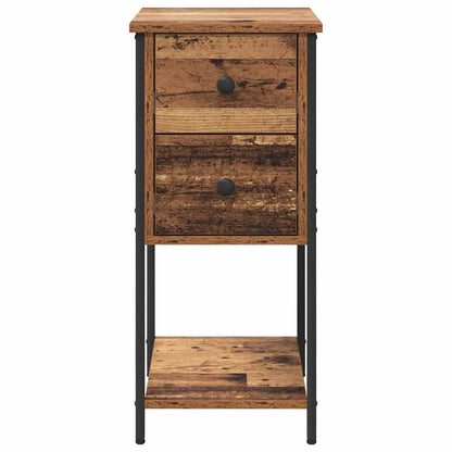 vidaXL Bedside Cabinet 2 pcs Old wood 32 x 42 x 70 cm Engineered wood