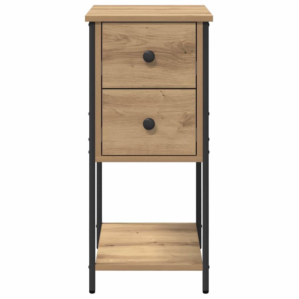 vidaXL Bedside Cabinet with Drawer 2 pcs Artisan oak 32 x 42 x 70 cm