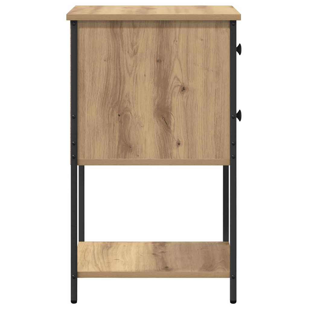 vidaXL Bedside Cabinet with Drawer 2 pcs Artisan oak 32 x 42 x 70 cm