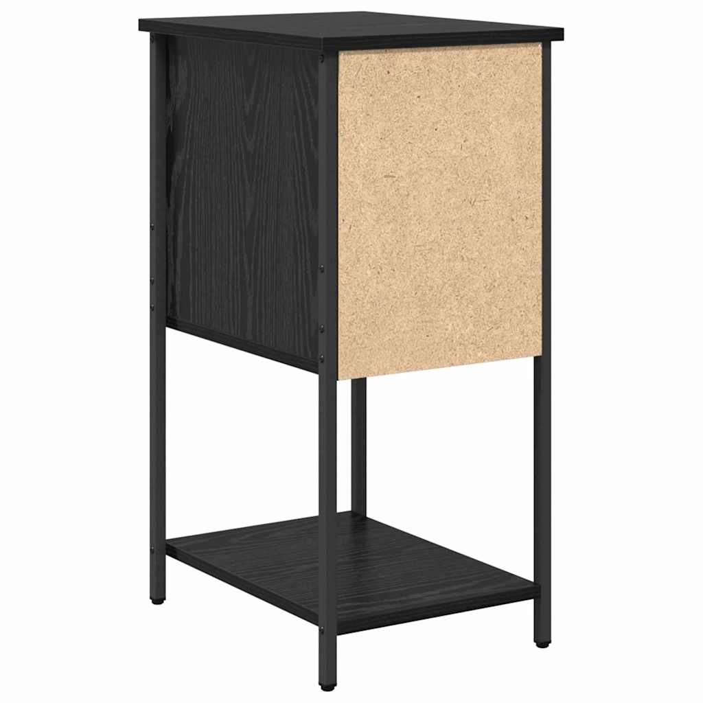 vidaXL Bedside Cabinet 2 pcs Black oak 32 x 42 x 70 cm Engineered wood