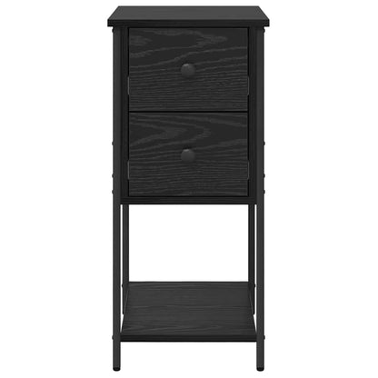 vidaXL Bedside Cabinet 2 pcs Black oak 32 x 42 x 70 cm Engineered wood