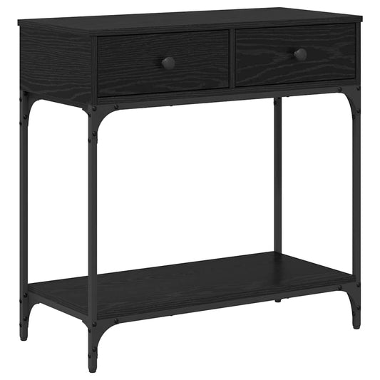 vidaXL Console Table Black oak 75 x 34.5 x 75 cm Engineered wood