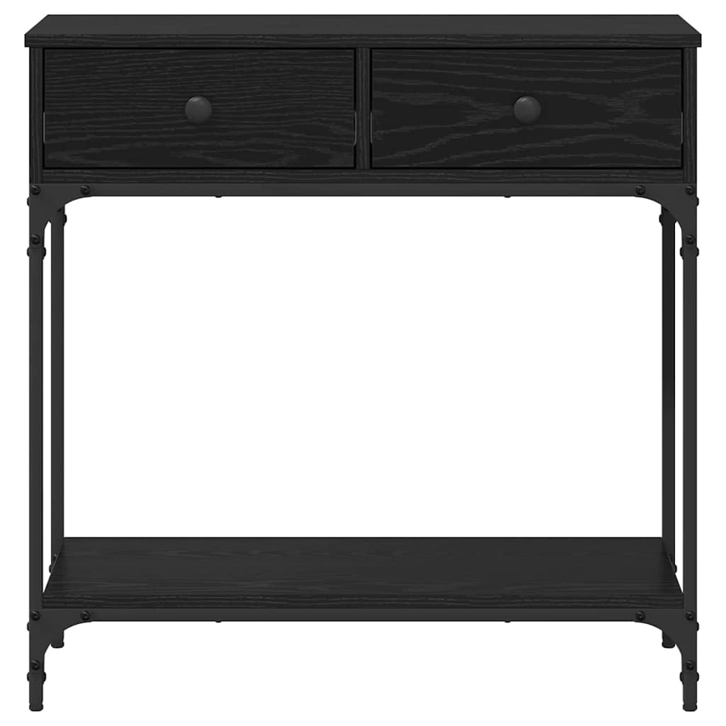 vidaXL Console Table Black oak 75 x 34.5 x 75 cm Engineered wood