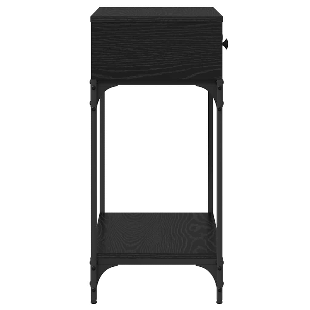 vidaXL Console Table Black oak 75 x 34.5 x 75 cm Engineered wood