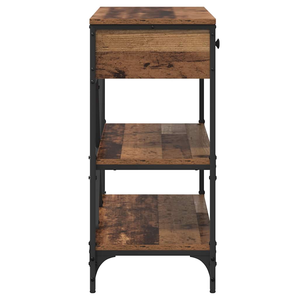 vidaXL Console Table with Drawer Brown 100 x 34.5 x 75 cm Wood