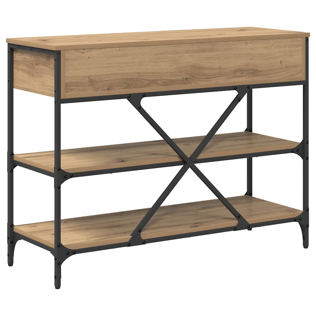 vidaXL Console Table with Drawer Brown 100 x 34.5 x 75 cm Wood