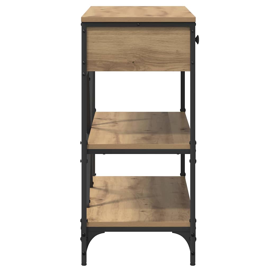 vidaXL Console Table with Drawer Brown 100 x 34.5 x 75 cm Wood