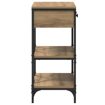 vidaXL Console Table with Drawer Brown 75 x 34.5 x 75 cm Wood