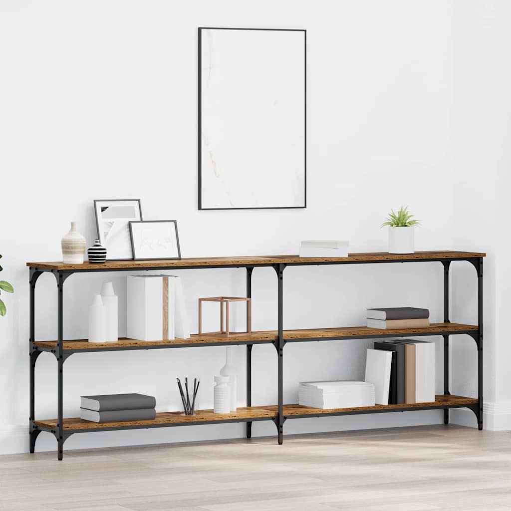 vidaXL Console Table Old Wood 200 x 29 x 75 cm