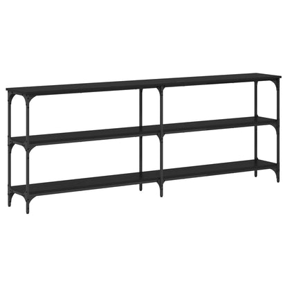 vidaXL Console Table Black oak 200 x 29 x 75 cm