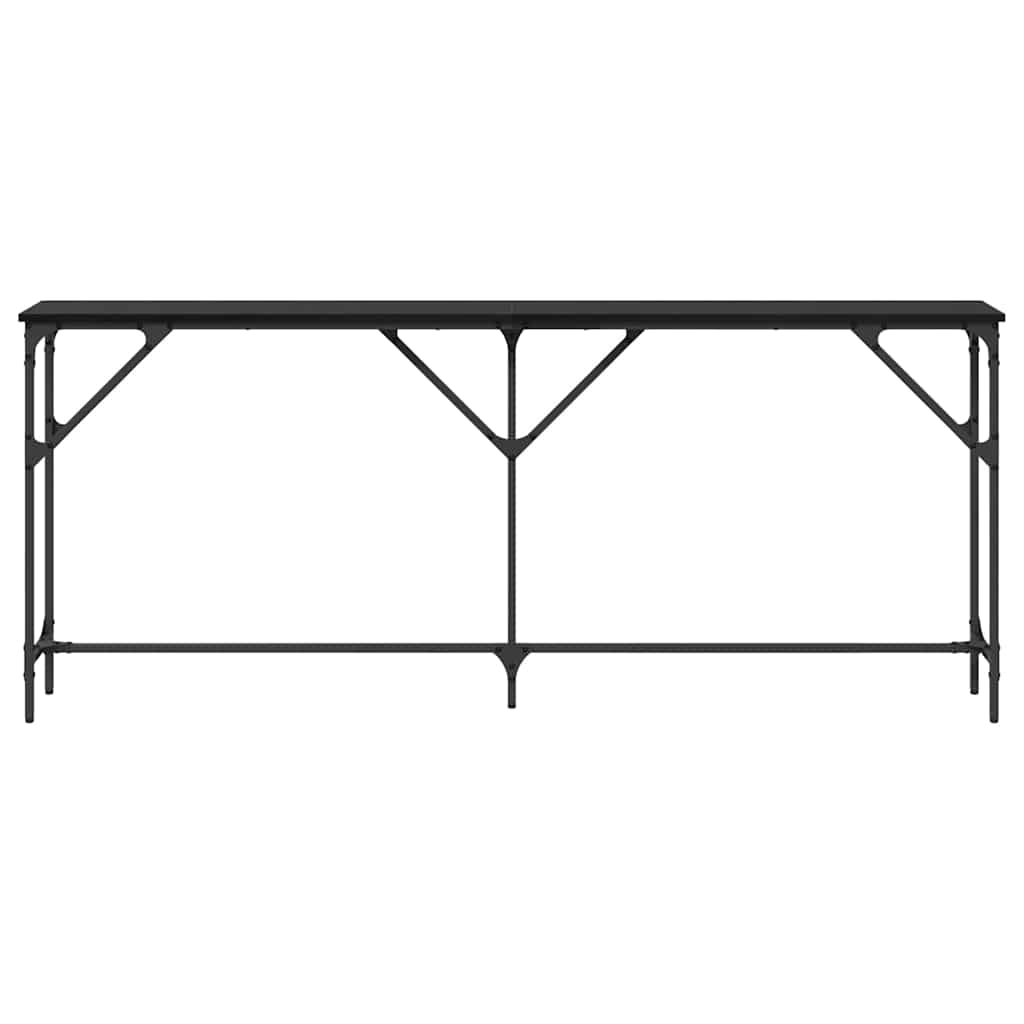 vidaXL Console Table Black oak 180 x 23 x 75 cm
